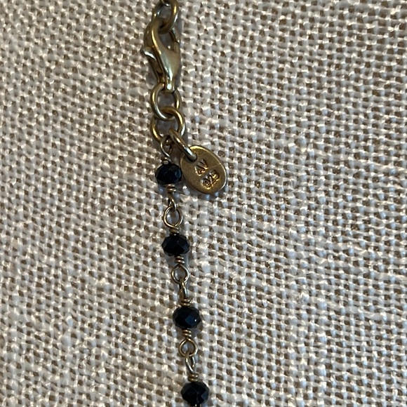 Black/gold jeweled necklace - Picture 4 of 5